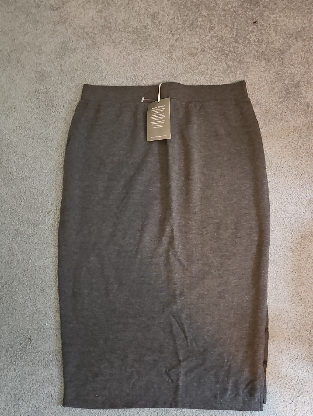 Garnet Hill Charcoal Pencil Skirt